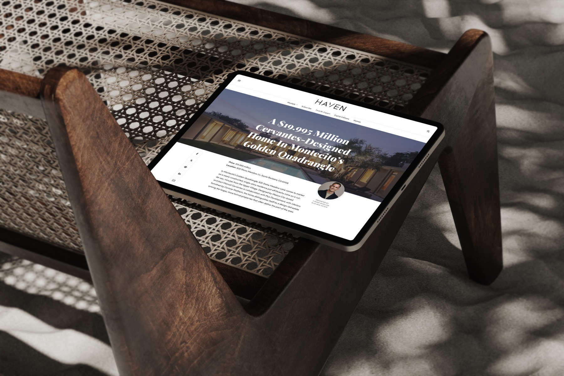 iPad mockup showing the digital edition